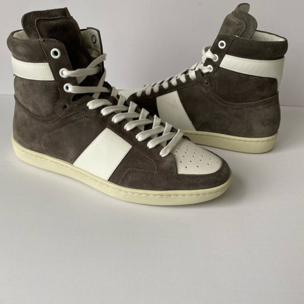 SAINT LAURENT MEN`S SL/10-H COURT CLASSIC HIGH TOP SNEAKERS - Picture 10 of 13